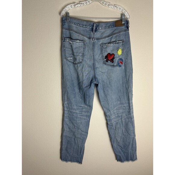 American Eagle x Keith Haring Mom Jeans Womens 12 Limited Edition Retro 80s Art - Picture 2 of 5